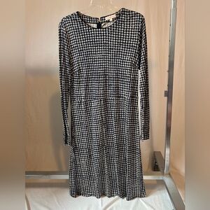 Tory Burch Monochrome Long Sleeve Dress